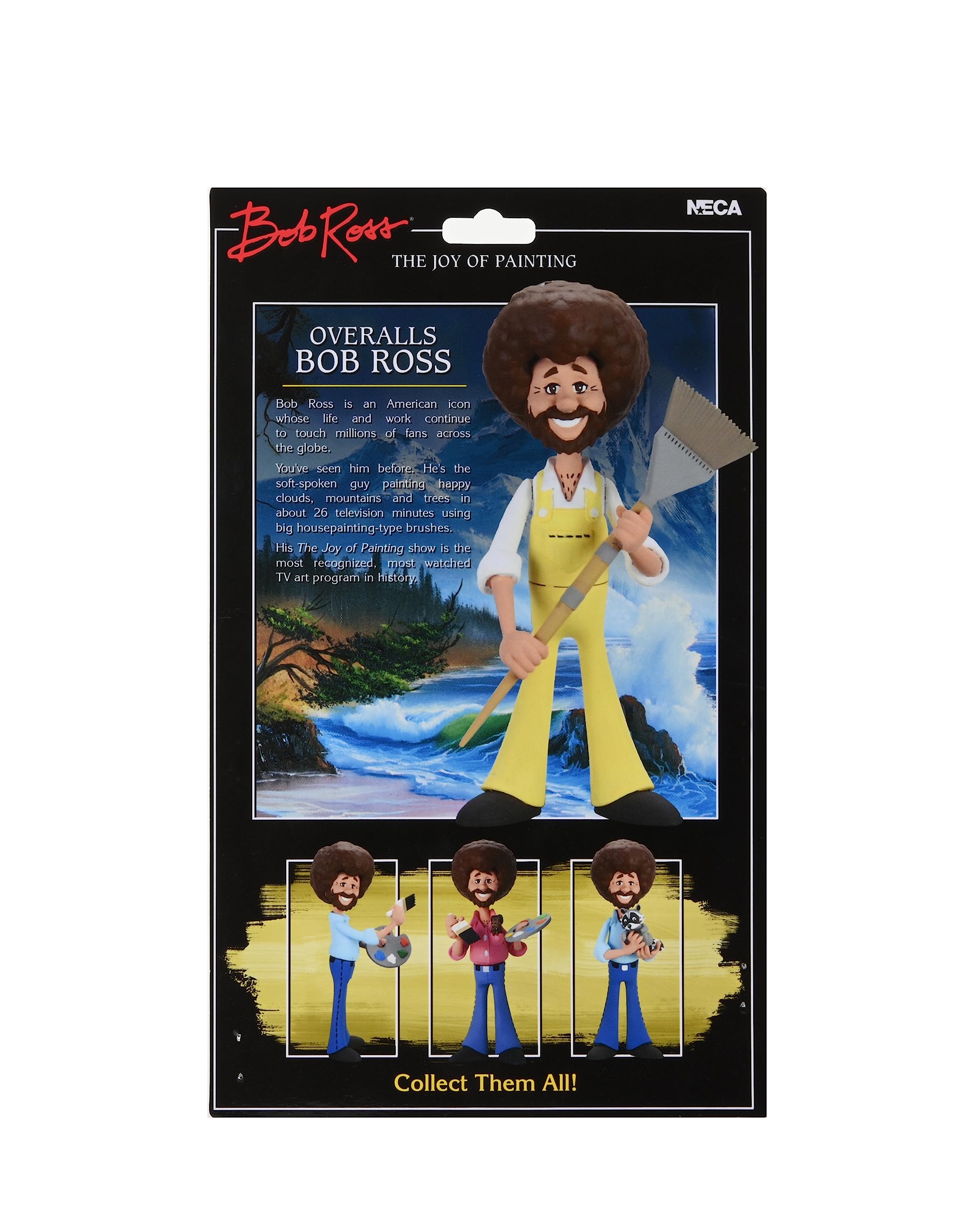 NECA Toony Classics: Bob Ross with Overalls 6-Inch Action Figure - Image 6